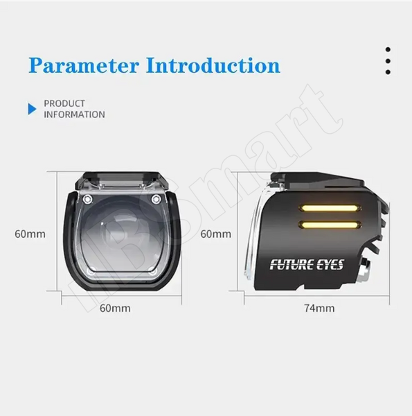 Мотофары Future Eyes UF1 LED DRL 68W ДХО желтый / ближнее белый / дальнее белый