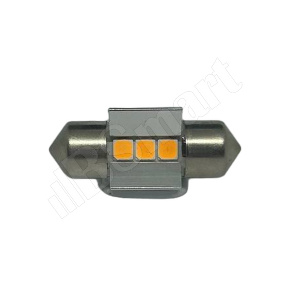 LED-автолампа BSmart C5W 28 мм SMD3030 Canbus обманка теплий білий галоген