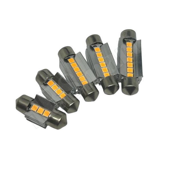 LED-автолампа BSmart C5W 28 мм SMD3030 Canbus обманка теплий білий галоген