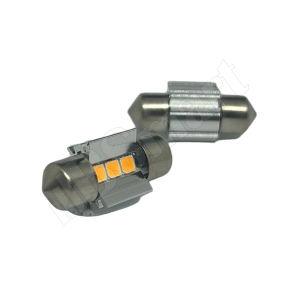 LED-автолампа BSmart C5W 28 мм SMD3030 Canbus обманка теплий білий галоген