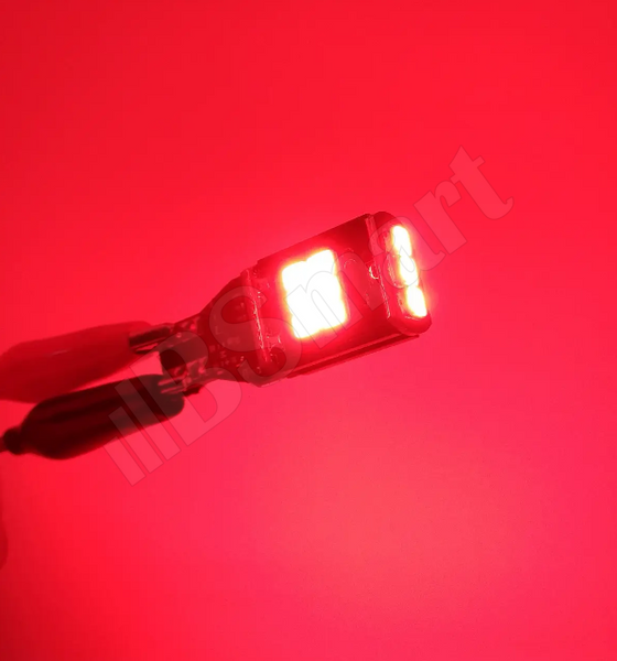 Автолампа  LED диод SMD 2835 T15 W16W 12В 16Вт Красный