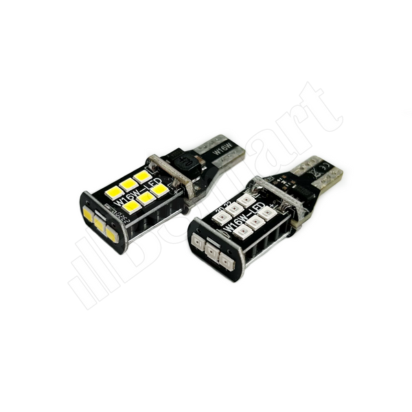 Автолампа  LED диод SMD 2835 T15 W16W 12В 16Вт Красный