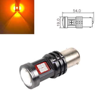 Автолампа LED BSmart BS8t P21W 1156 BA15s 12В - 24В желтая поворот USA