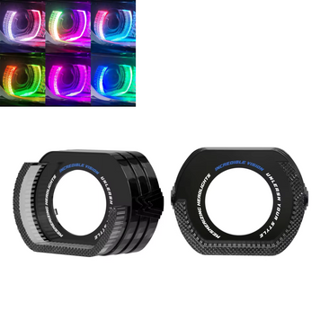 Маски для лінз з LED підсвіткою 5D angel eyes  RGB + yellow color L-type BSmart Shroud 3.0 дюйма