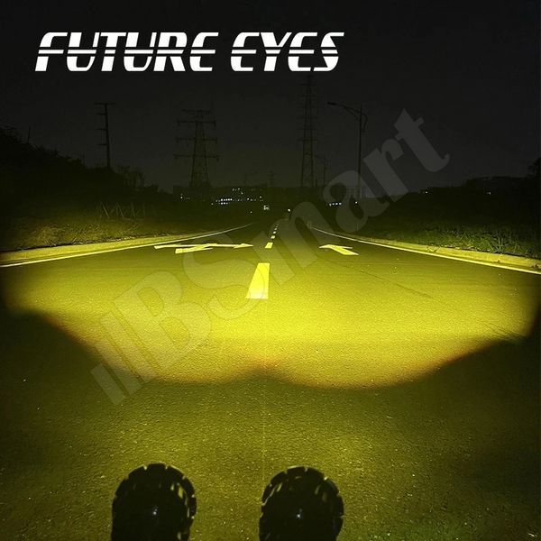 Мотофары Future Eyes F20P LED 120W ближнее жёлтый / дальнее белый