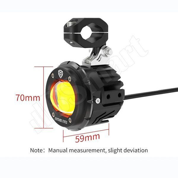 Мотофары Future Eyes F20P LED 120W ближнее жёлтый / дальнее белый