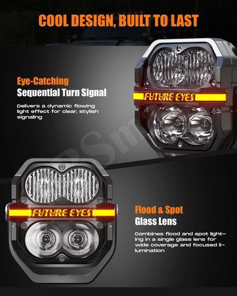 Фары светодиодные Future Eyes C4 120W Flood+Spot White