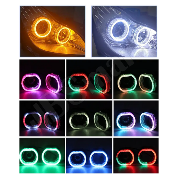 Маски для линз с LED подсветкой 5D angel eyes white color L-type BSmart Shroud 3.0 дюйма