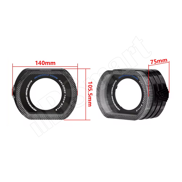 Маски для линз с LED подсветкой 5D angel eyes white color L-type BSmart Shroud 3.0 дюйма