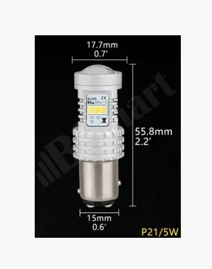 Автолампа LED BSmart BS5n P21/5W 1157 BAY15d 3020 14SMD 12В Canbus Белая