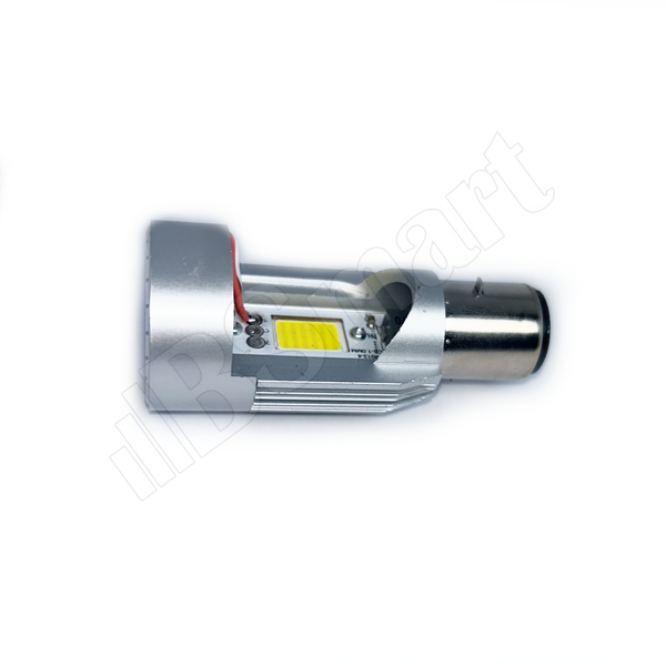 Мотолампа BSmart M6F LED цоколь H6 диод COB 12В 30Вт голубая подсветка ближний-желтый, дальний-белый