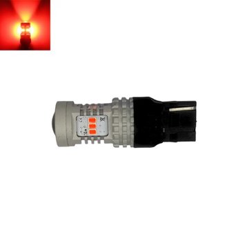 Автолампа LED BSmart BS5n W21W 7440 T20 3020 14SMD 12В 21Вт Canbus Червона