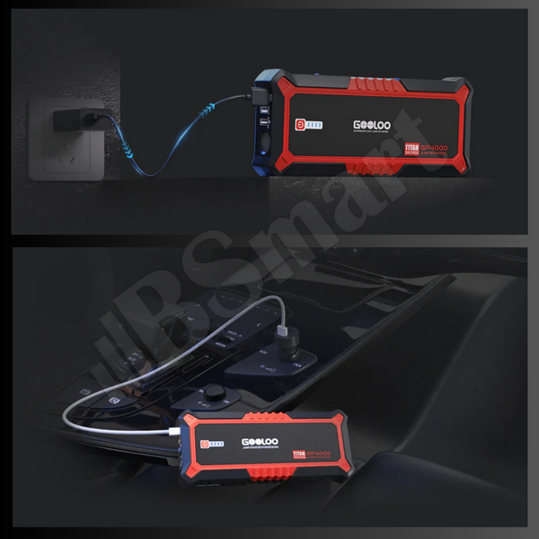 Пускозарядний пристрій GOOLOO GP4000, 26800 mAh (Jump Starter, бустер для авто)