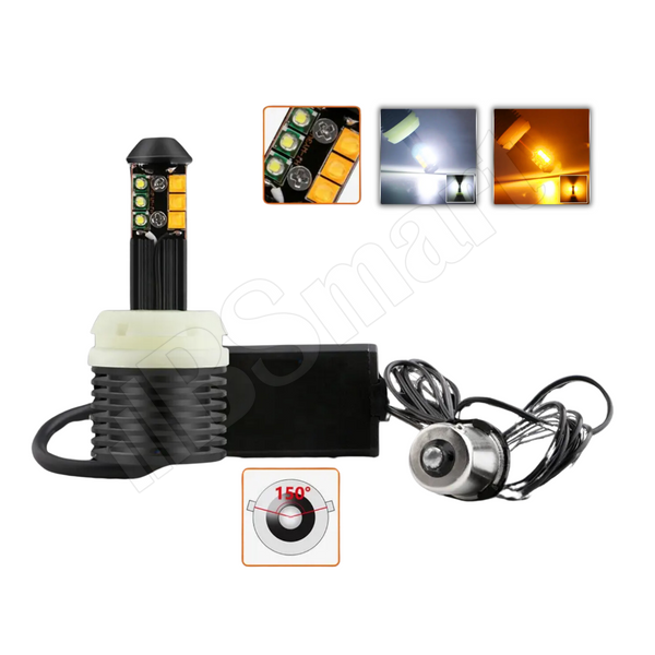 Автолампи LED BSmart DRL/turn ДХО Поворот діод LG Epistar 3535 CANBUS 1156 PY21W BAU15S білий жовтий 110231 фото Автолампи LED BSmart DRL/turn ДХО Поворот діод LG Epistar 3535 CANBUS 1156 PY21W BAU15S білий жовтий