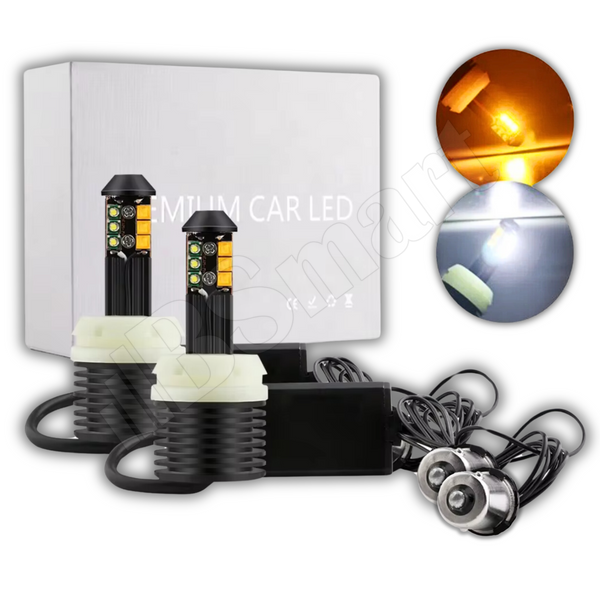 Автолампи LED BSmart DRL/turn ДХО Поворот діод LG Epistar 3535 CANBUS 1156 PY21W BAU15S білий жовтий 110231 фото Автолампи LED BSmart DRL/turn ДХО Поворот діод LG Epistar 3535 CANBUS 1156 PY21W BAU15S білий жовтий