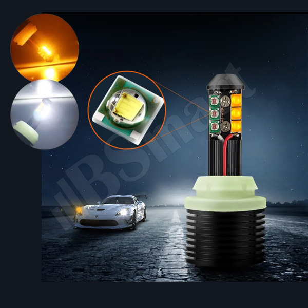 Автолампи LED BSmart DRL/turn ДХО Поворот діод LG Epistar 3535 CANBUS 1156 PY21W BAU15S білий жовтий 110231 фото Автолампи LED BSmart DRL/turn ДХО Поворот діод LG Epistar 3535 CANBUS 1156 PY21W BAU15S білий жовтий