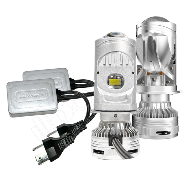 Міні лінзи Aozoom H4 Bi-LED mini цоколь H4 40W / 75W на лінзу 12В 6000K Canbus