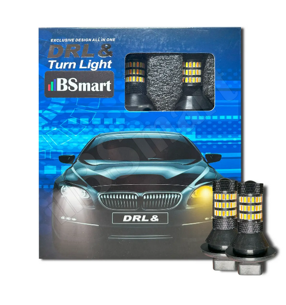 Автолампи LED DRL/turn ДХО Поворот 4014 CANBUS P21W 1156 PY21W BA15S
