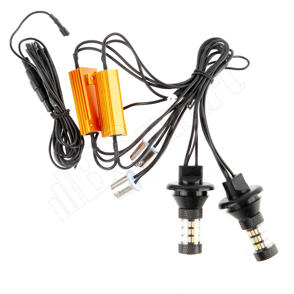 Автолампи LED DRL/turn ДХО Поворот 4014 CANBUS P21W 1156 PY21W BA15S