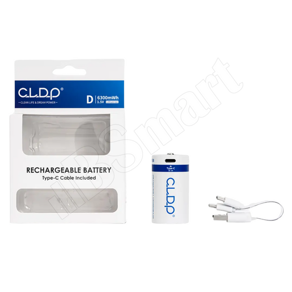Акумулятор LR20 CLDP Li-ion 1.5V USB Type-C