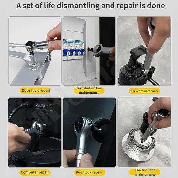 Набір інструментів BSmart Hand Wrench Tool 40 предметів з тріскачкою та торцевими головками