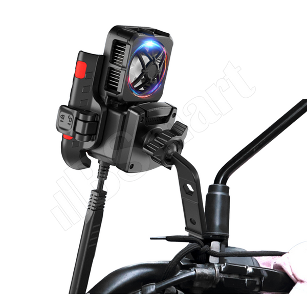 Мото держатель BSmart TQ143 для телефона с зарядкой и охлаждением