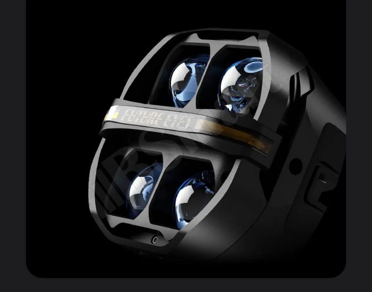 Мотофары Future Eyes X100 LED 180W  ближнее желтый / дальнее белый