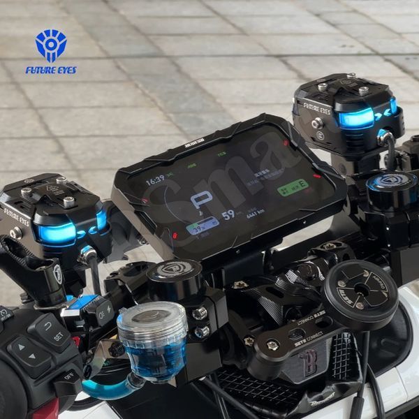 Мотофари Future Eyes F150 Pro LED DRL ДХО блакитний / ближнє жовтий / дальнє білий