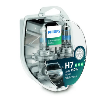 Комплект галогенових ламп PHILIPS 12972XVPS2 H7 55W 12V X-tremeVision Pro150 +150%