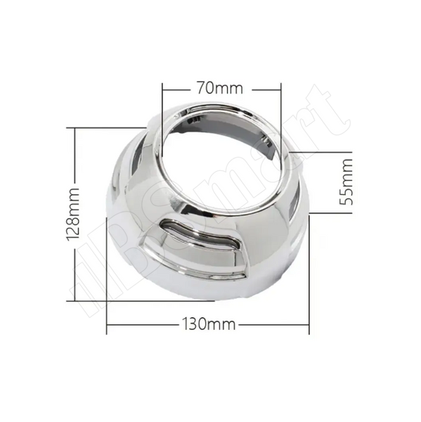 Маски для BI LED линз BSmart Cayenne Round хром 3.0 дюйма