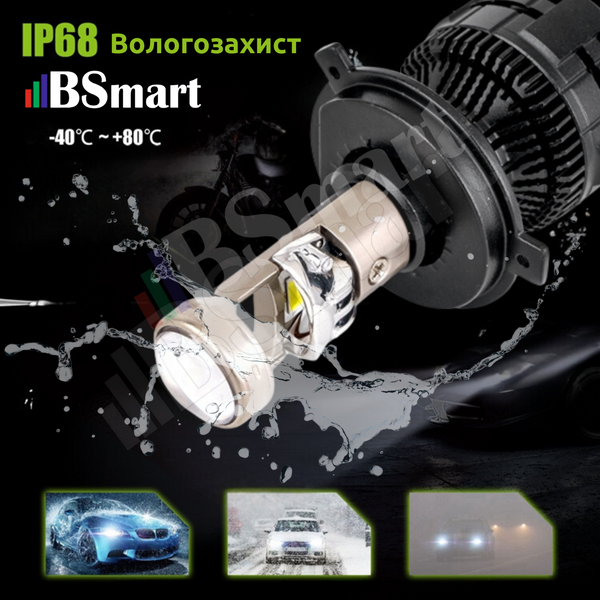 Мини линзы H7 Bi-LED BSmart BS04S цоколь H7 50W 12V