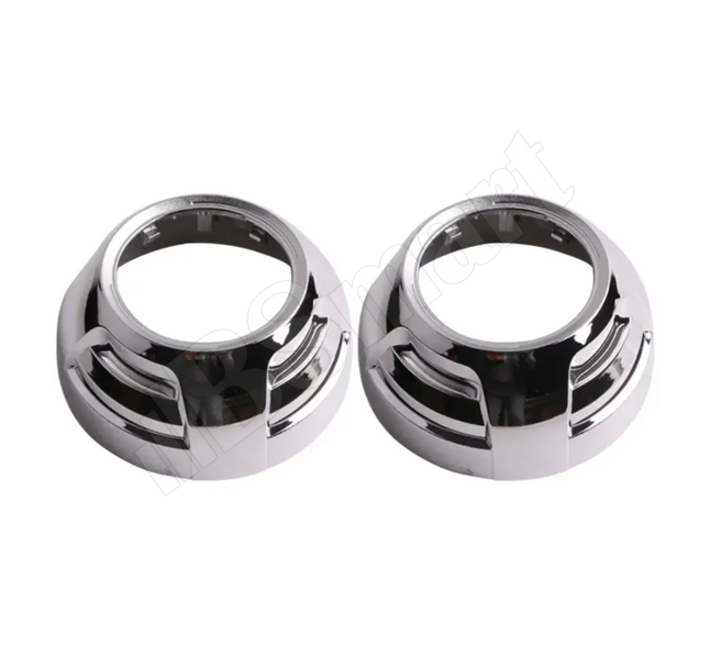 Маски для BI LED линз BSmart Cayenne Round хром 3.0 дюйма