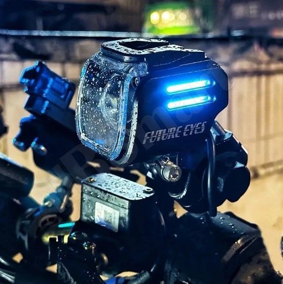 Мотофары Future Eyes UF1 LED DRL 68W ДХО голубой / ближнее белый / дальнее белый беспроводная кнопка