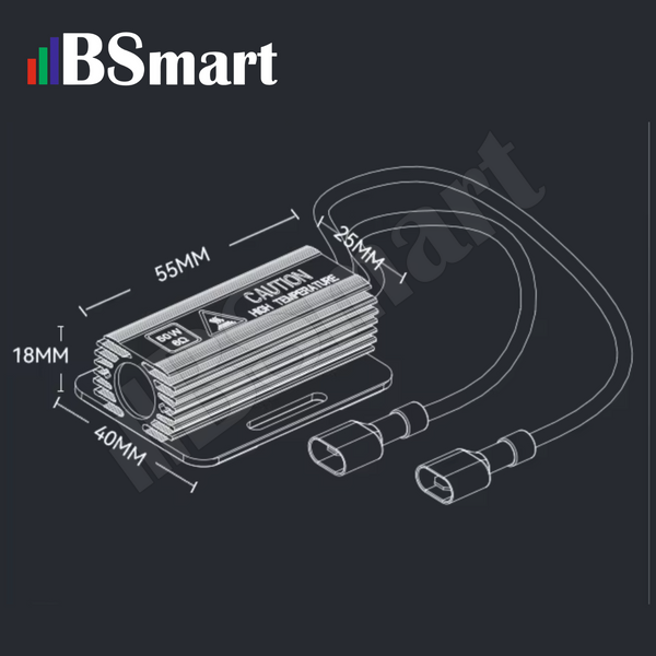 Резистор нагрузочный сопротивление BSmart 25Вт 6Ом Canbus 12В