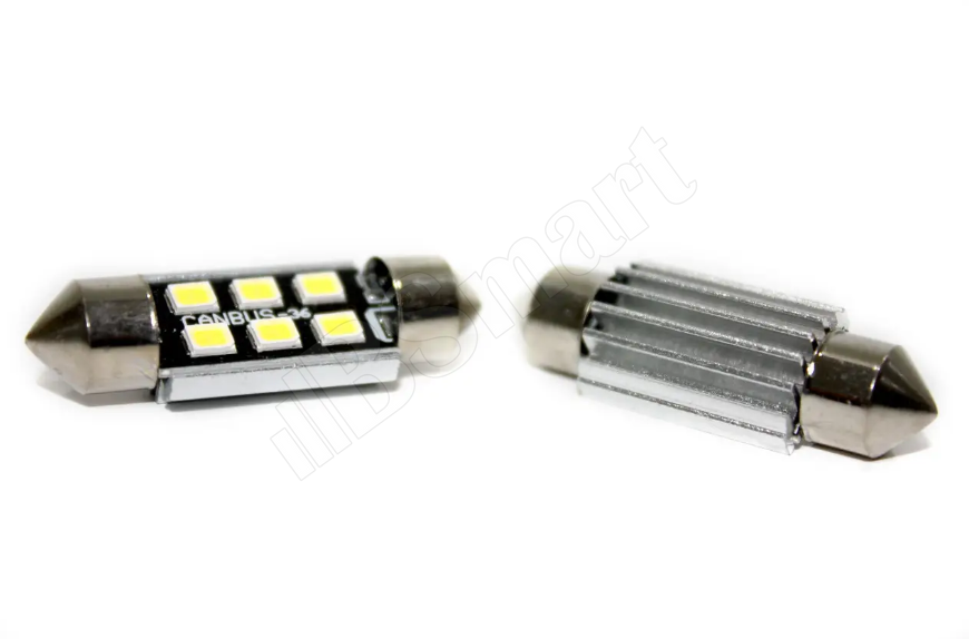 LED светодиодная авто лампа BTLE1285 C5W SMD2835 CANBUS обманка 41 мм белый