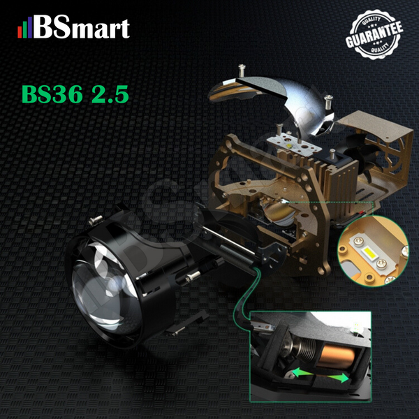 Автомобильные линзы Bi-LED BSmart BS36 2.5 дюйма 12В 55W 5500K