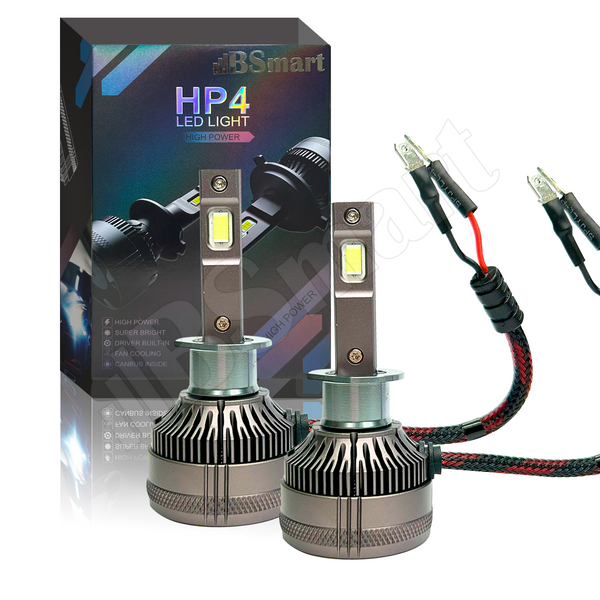 Автолампы LED BSmart HP4 цоколь H1 100Вт 6000K 12В Canbus 50W лампа