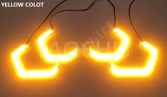 Ангельскі очі BSmart Crystal Angel Eyes ДХВ поворот білий жовтий BMW F10 F11 F18 F30 F31 F34