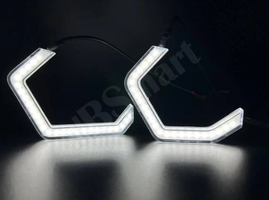 Ангельскі очі BSmart Crystal Angel Eyes ДХВ поворот білий жовтий BMW F10 F11 F18 F30 F31 F34