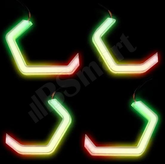 Ангельскі очі BSmart Crystal Angel Eyes ДХВ поворот + RGB BMW F10 F11 F18 F30 F31 F34