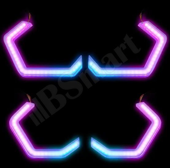 Ангельскі очі BSmart Crystal Angel Eyes ДХВ поворот + RGB BMW F10 F11 F18 F30 F31 F34