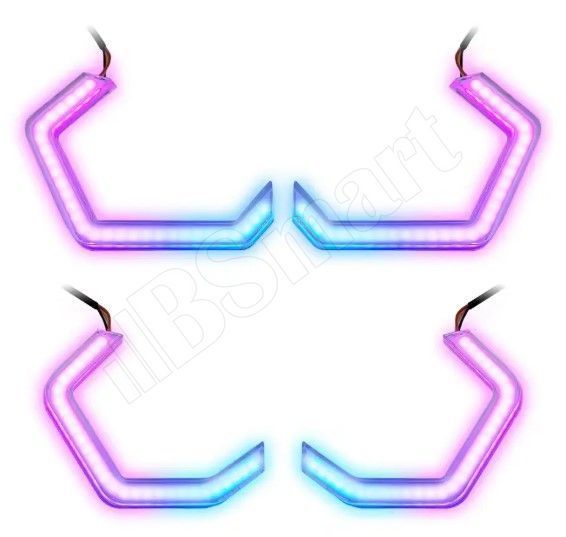 Ангельскі очі BSmart Crystal Angel Eyes ДХВ поворот + RGB BMW F10 F11 F18 F30 F31 F34